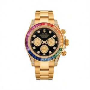 rolex oyster perpetual cosmograph daytona (rainbow bezel aftermarket diamond) 40mm replica rlxb097