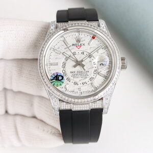 rolex sky dweller custom diamond edition 42mm replica rlxb115