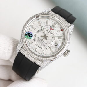 rolex sky dweller custom diamond edition 42mm replica rlxb115