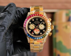 rolex oyster perpetual cosmograph daytona (rainbow bezel aftermarket diamond) 40mm replica rlxb097
