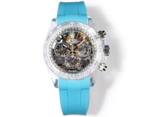 rolex daytona skeleton custom (ice blue)  40mm replica rlxb085