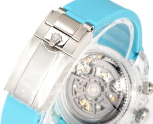 rolex daytona skeleton custom (ice blue)  40mm replica rlxb085