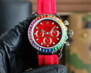 rolex oyster perpetual cosmograph daytona (rainbow bezel aftermarket diamond) 40mm replica rlxb096