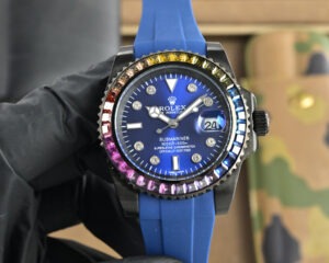 rolex submariner "rainbow" sapphire bezel 116659 40mm replica rlxb120