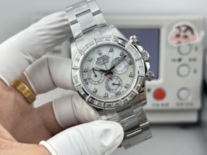 rolex cosmograph daytona double lensed spectacles features genuine moissanite bezel with real moissanite bezel 116568 40mm replica rlxb127